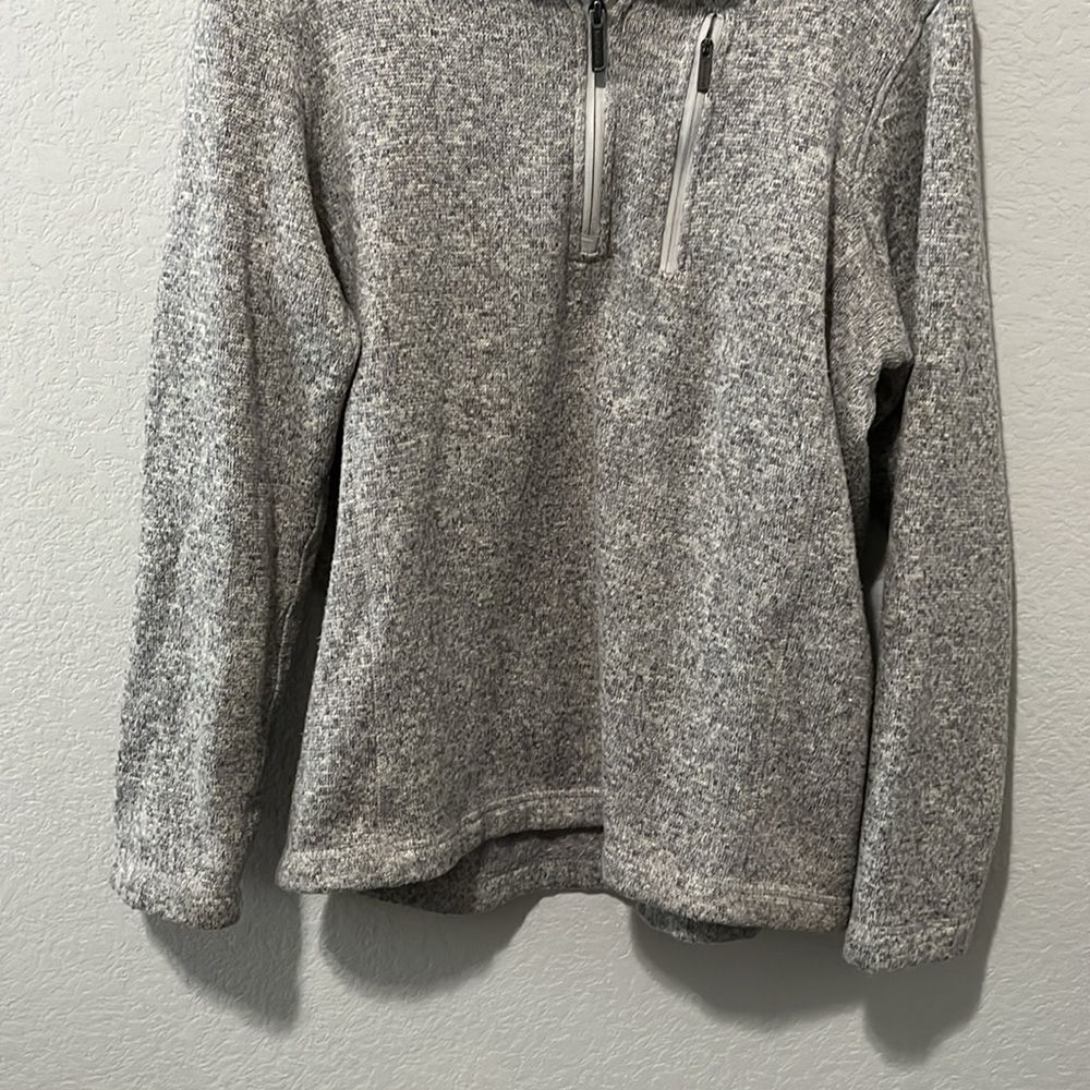 WOOLRICH Men's Grey Fleece 1/2 Zip Pullover Sweater, Size L - Picture 3 of 10